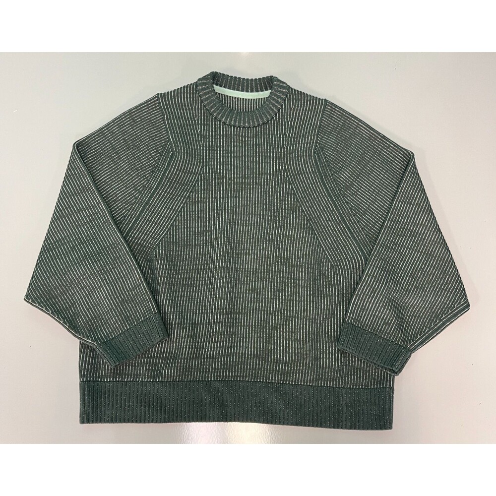 Lululemon Cotton-Blend Crewneck Sweater Women’s Large Dark Green Pullover